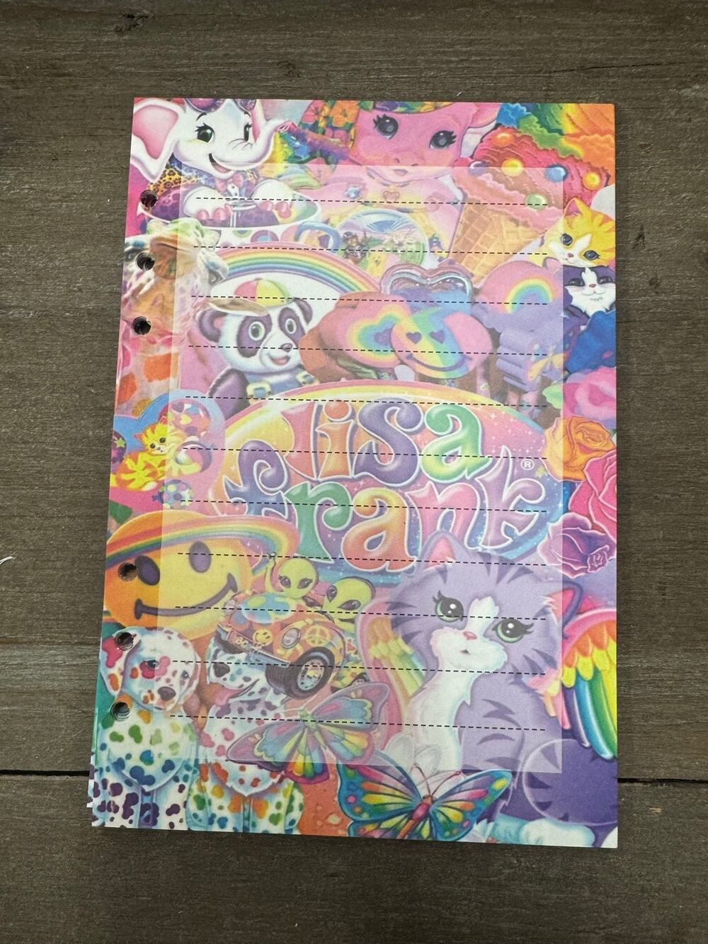 Lisa Frank Size A5 Refill Stationery Paper
